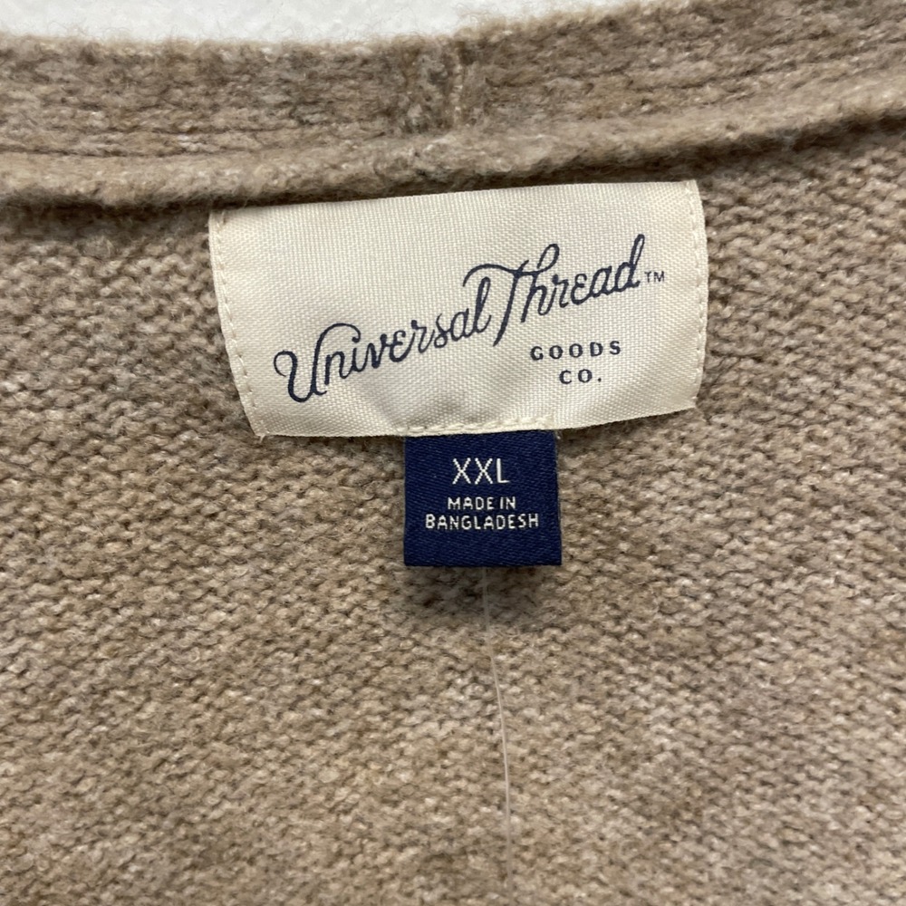 Universal Thread Women's Tan V Neck Knit Pullover Long Sleeve Sweater Size XXL - Picture 4 of 5
